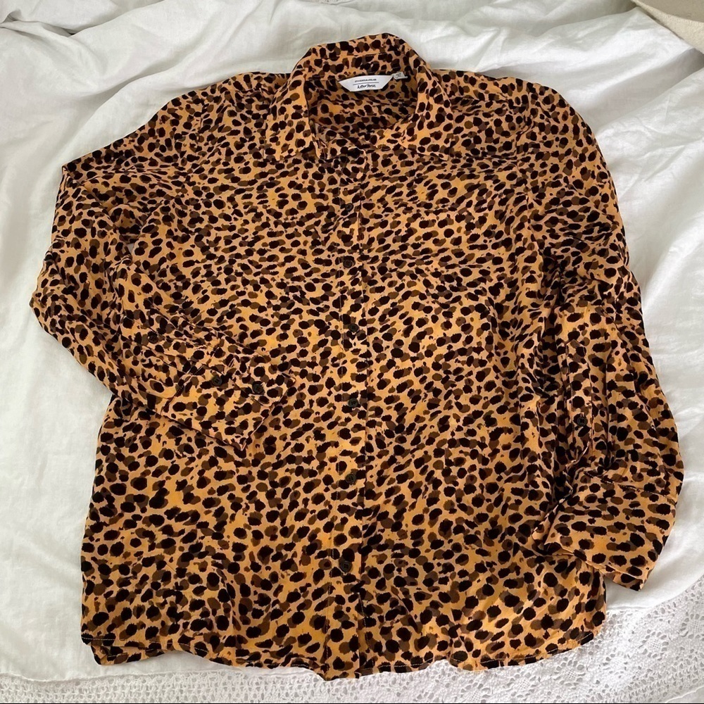 Stockholm Atelier & Other Stories US4 SMALL Blouse Spots dots animal leopard
